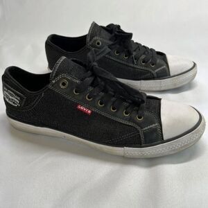 Levis Mens Stan Buck Black Denim Sneakers Size 8.5 Shoes Comfort Tech